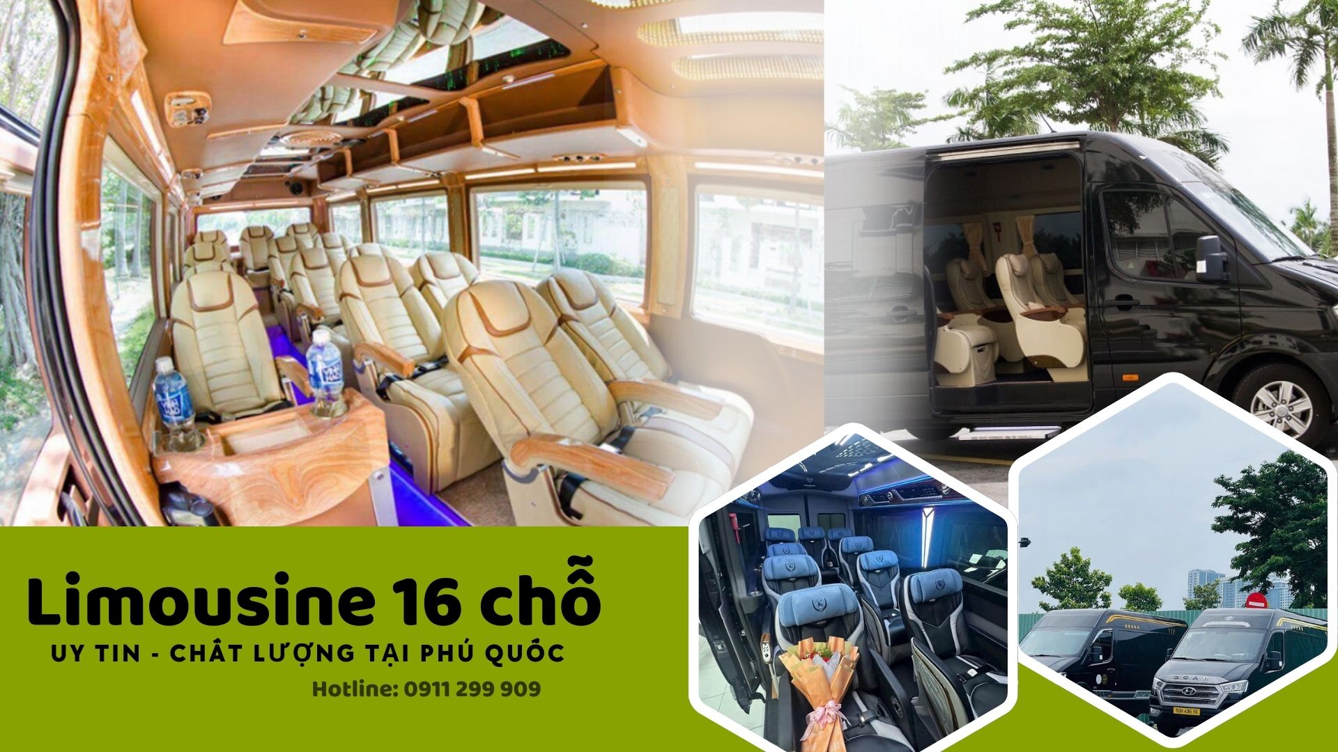 Thuê xe liomousine 16 chỗ Phú Quốc 